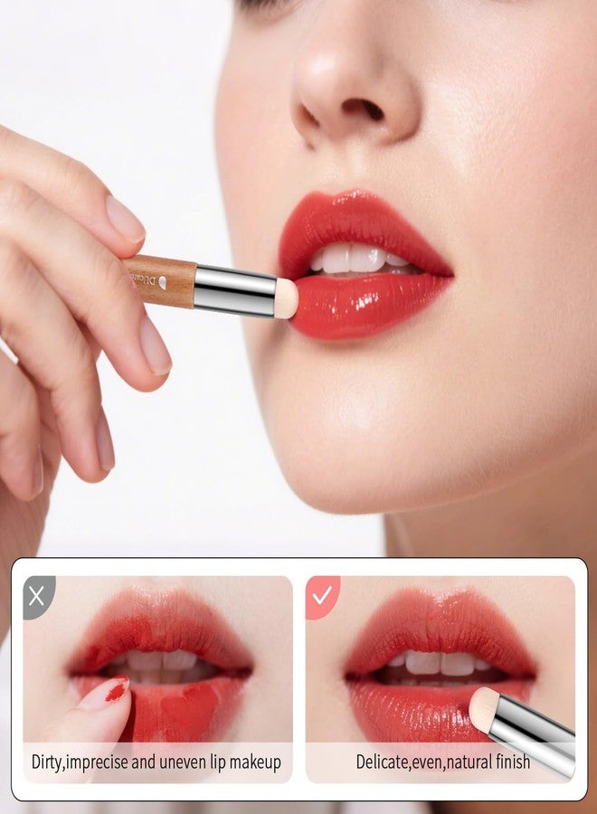 DUcare Lip Brush With Cap Lip Smudge Brush Mini Lip Makeup Brush Multi-purpose Makeup Blending Brush for Home and Travel - Image 3